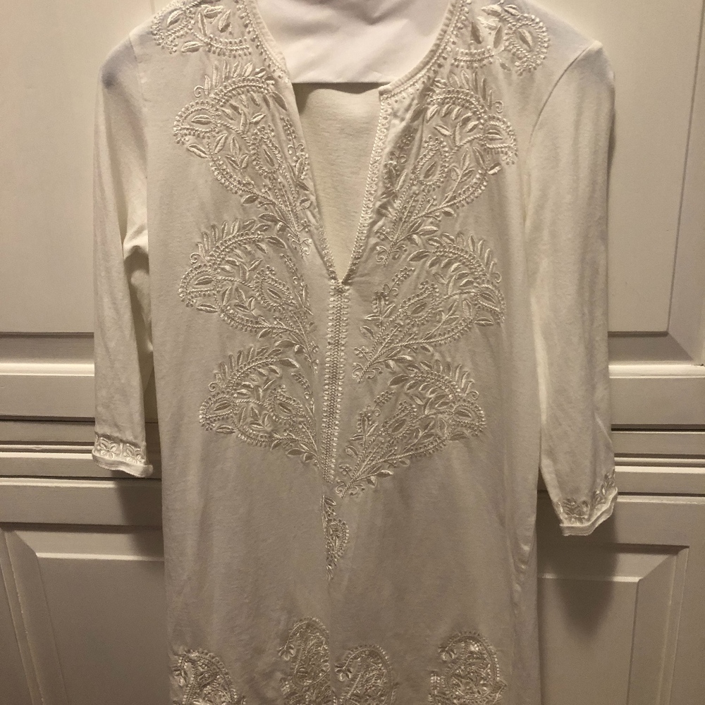 Marie France Van Damme White Tunic/Dress - size 1